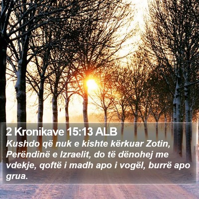 2 Kronikave 15:13 ALB Bible Verse Image