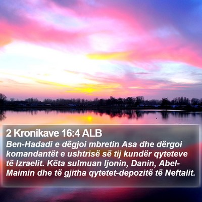 2 Kronikave 16:4 ALB Bible Verse Image