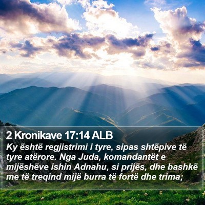2 Kronikave 17:14 ALB Bible Verse Image