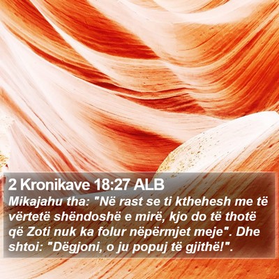2 Kronikave 18:27 ALB Bible Verse Image