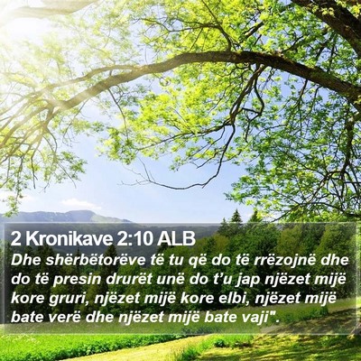 2 Kronikave 2:10 ALB Bible Verse Image
