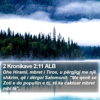 2 Kronikave 2:11 ALB Bible Verse Image