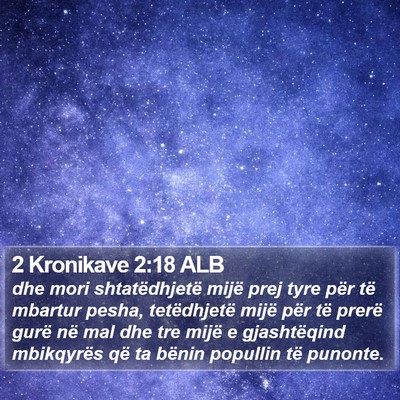 2 Kronikave 2:18 ALB Bible Verse Image