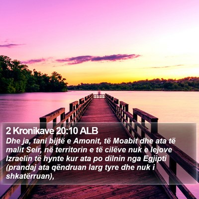 2 Kronikave 20:10 ALB Bible Verse Image
