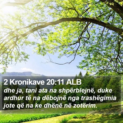 2 Kronikave 20:11 ALB Bible Verse Image