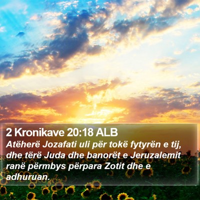 2 Kronikave 20:18 ALB Bible Verse Image