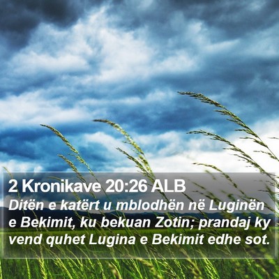 2 Kronikave 20:26 ALB Bible Verse Image