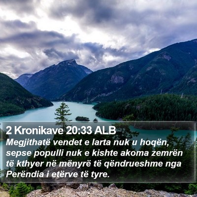 2 Kronikave 20:33 ALB Bible Verse Image