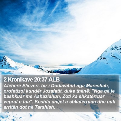 2 Kronikave 20:37 ALB Bible Verse Image