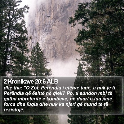 2 Kronikave 20:6 ALB Bible Verse Image