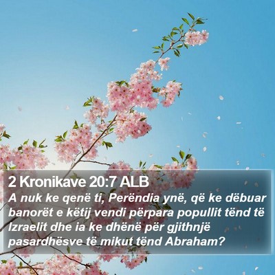 2 Kronikave 20:7 ALB Bible Verse Image