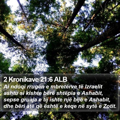 2 Kronikave 21:6 ALB Bible Verse Image