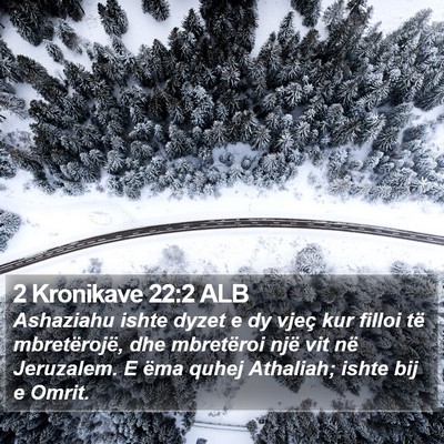 2 Kronikave 22:2 ALB Bible Verse Image