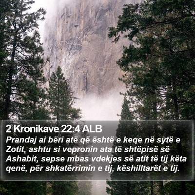 2 Kronikave 22:4 ALB Bible Verse Image