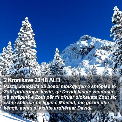 2 Kronikave 23:18 ALB Bible Verse Image