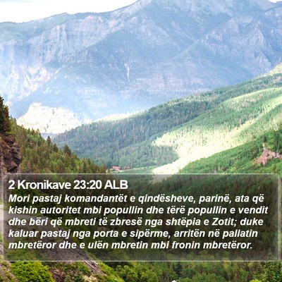 2 Kronikave 23:20 ALB Bible Verse Image