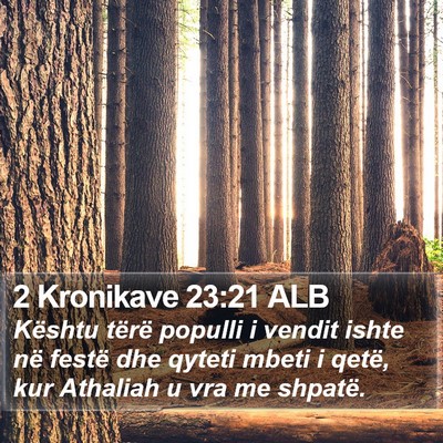 2 Kronikave 23:21 ALB Bible Verse Image
