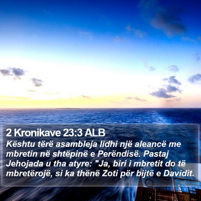 2 Kronikave 23:3 ALB Bible Verse Image