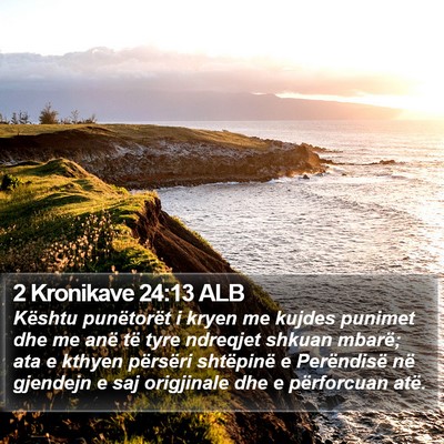 2 Kronikave 24:13 ALB Bible Verse Image