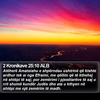 2 Kronikave 25:10 ALB Bible Verse Image