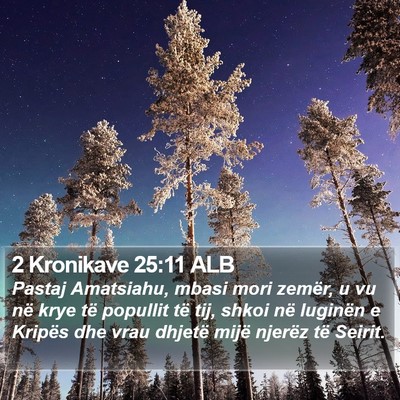 2 Kronikave 25:11 ALB Bible Verse Image
