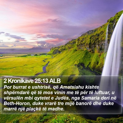 2 Kronikave 25:13 ALB Bible Verse Image