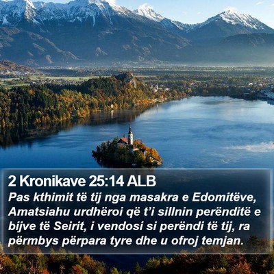 2 Kronikave 25:14 ALB Bible Verse Image