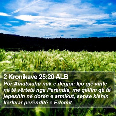 2 Kronikave 25:20 ALB Bible Verse Image