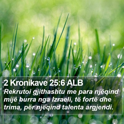 2 Kronikave 25:6 ALB Bible Verse Image