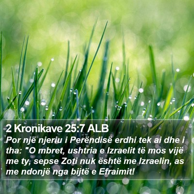 2 Kronikave 25:7 ALB Bible Verse Image