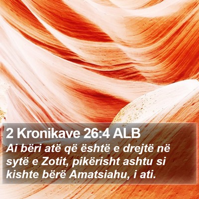 2 Kronikave 26:4 ALB Bible Verse Image