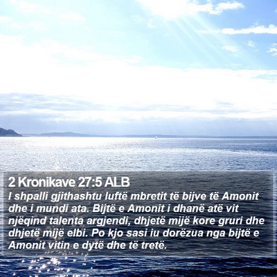 2 Kronikave 27:5 ALB Bible Verse Image