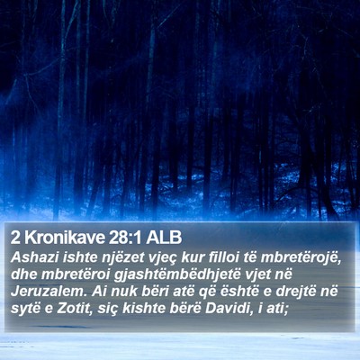 2 Kronikave 28:1 ALB Bible Verse Image