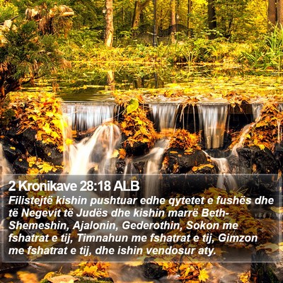 2 Kronikave 28:18 ALB Bible Verse Image
