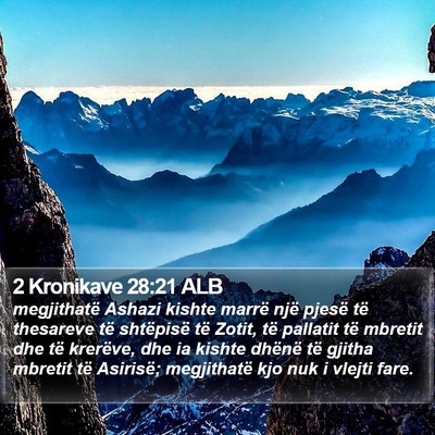 2 Kronikave 28:21 ALB Bible Verse Image