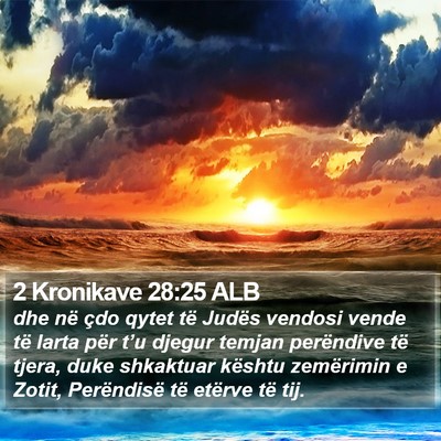 2 Kronikave 28:25 ALB Bible Verse Image