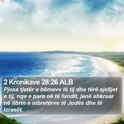 2 Kronikave 28:26 ALB Bible Verse Image