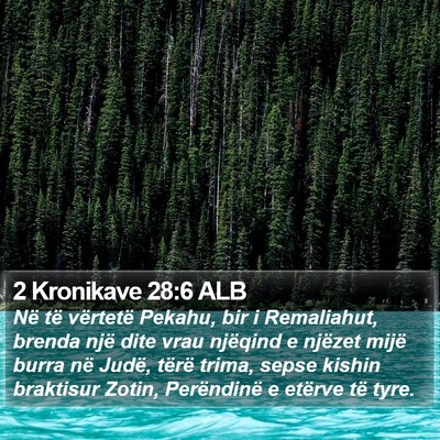 2 Kronikave 28:6 ALB Bible Verse Image