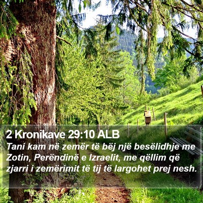 2 Kronikave 29:10 ALB Bible Verse Image