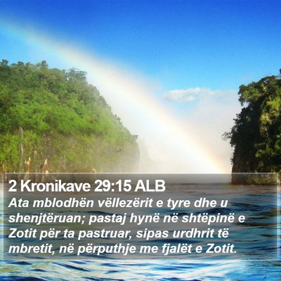 2 Kronikave 29:15 ALB Bible Verse Image