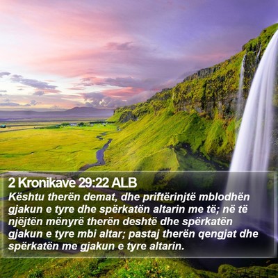 2 Kronikave 29:22 ALB Bible Verse Image