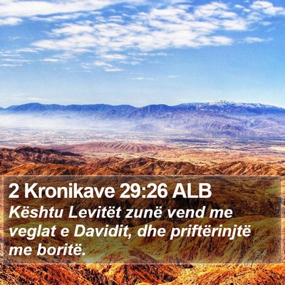 2 Kronikave 29:26 ALB Bible Verse Image