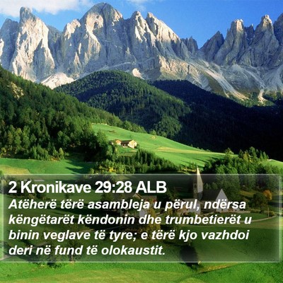 2 Kronikave 29:28 ALB Bible Verse Image