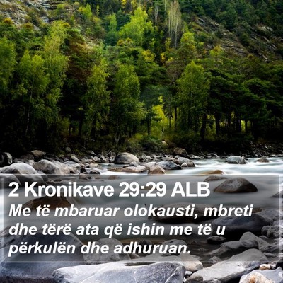 2 Kronikave 29:29 ALB Bible Verse Image