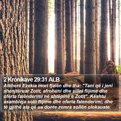 2 Kronikave 29:31 ALB Bible Verse Image