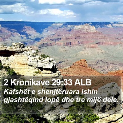 2 Kronikave 29:33 ALB Bible Verse Image