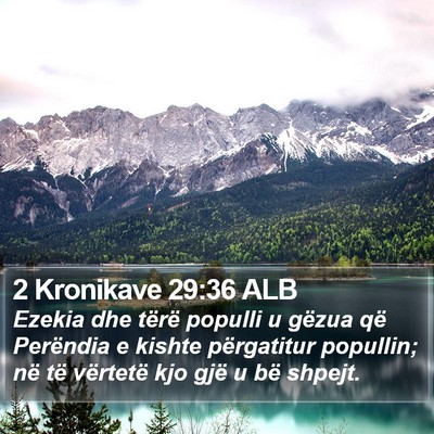 2 Kronikave 29:36 ALB Bible Verse Image