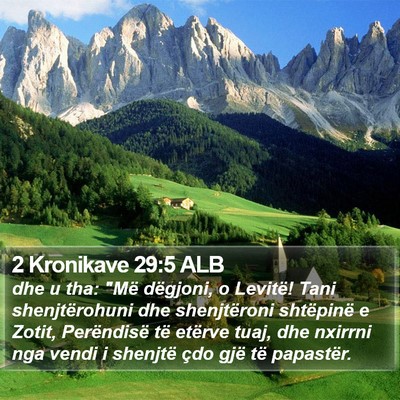 2 Kronikave 29:5 ALB Bible Verse Image