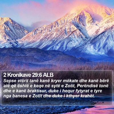 2 Kronikave 29:6 ALB Bible Verse Image