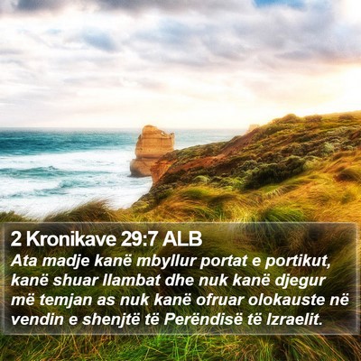 2 Kronikave 29:7 ALB Bible Verse Image
